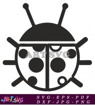 Black And White Ladybug Clip Art SVG