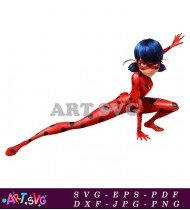 Ladybug Superhero Posing For Action Shot SVG