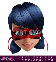 Ladybug Character Portrait Close-up View SVG