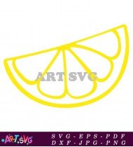 Lemon Slice Half Illustration SVG