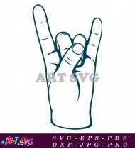 Rock On Hand Sign Vector Design Template SVG