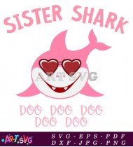 Baby Shark Sister Shark Design Illustration Graphic SVG