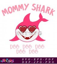 Mommy Shark Illustration Design Vector Graphic SVG