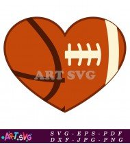 Basketball And Football Clipart Love SVG