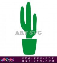 Green Cactus Heart Design Clip Art SVG