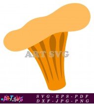 Orange Mushroom Illustration Clipart Background SVG