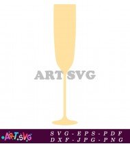 Simple Silhouette of Cocktail Glass Clipart SVG