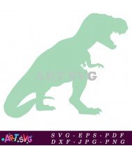 Simple Green Dinosaur Clipart SVG