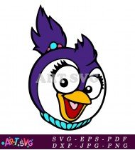 Purple Muppet Baby With One Eye SVG