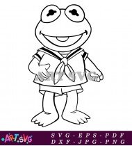 Printable Coloring Page Kermit the Frog SVG