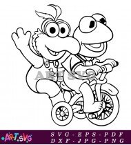 Printable Coloring Pages Muppets Gonzo Kermit SVG