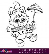 Muppet Babies Coloring Pages Miss Piggy Printable SVG 1