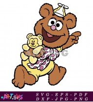 Muppet Baby Animal Coloring Page Free SVG