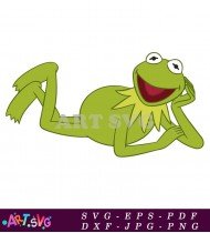 Green Frog Muppet Baby Character Vector SVG