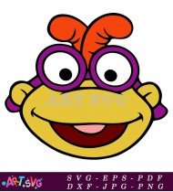 Muppet Baby Yellow Face With Glasses SVG