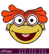 Yellow Muppet Baby With Red Hair Illustration SVG