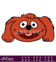 Red Muppet Baby Dog Character Cartoon SVG