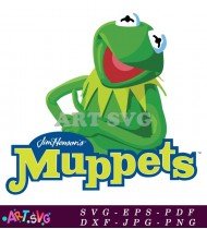 Jim Henson Muppets Green Frog Cartoon Logo SVG