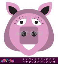 Piggy Muppet Animal Pink Character Illustration SVG