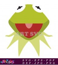 Muppet Green Frog With Large Eyes Cartoon SVG