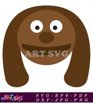 Muppet Brown Bear With Wide Eyes Cartoon SVG