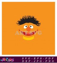 Ernie Sesame Street Orange Cartoon Character Muppet Vector SVG