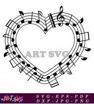 Abstract Music Notes Background Design Illustration SVG 2