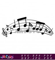 Music Note Lines Background Vector Design SVG