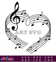 Abstract Music Notes Background Design Illustration SVG 3