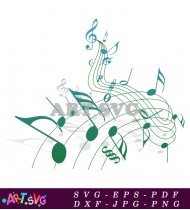 Abstract Music Notes Background Design Illustration SVG 4