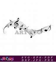 Abstract Musical Notes Seamless Pattern Vector SVG