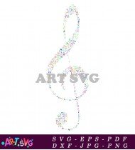 Black Musical Notes Abstract Vector Illustration SVG 2