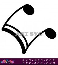 Black Musical Notes Abstract Vector Pattern SVG 2