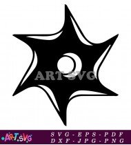 Black Five Pointed Star Sharp Weapon Symbol SVG 2