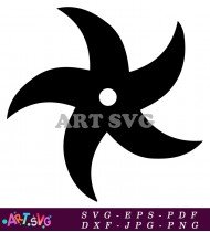 Black Four Pointed Star Sharp Weapon Symbol SVG 3