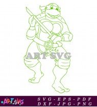 Teenage Mutant Ninja Turtles Character Coloring Page SVG 2