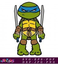 Cartoon Ninja Turtle Donatello Figure SVG