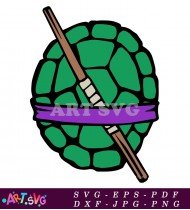 Teenage Mutant Ninja Turtles Shell Purple Band SVG