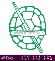 Teenage Mutant Ninja Turtles Shell Swords Green SVG