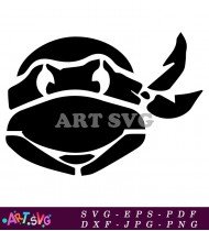 Teenage Mutant Ninja Turtle Head Cartoon Vector Clipart SVG