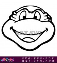 Teenage Mutant Ninja Turtle Cartoon Head Vector Clipart SVG 3