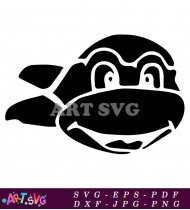 Ninja Turtle Head Cartoon Illustration Design SVG