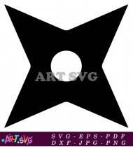 Sharp Six Pointed Star Ninja Throwing Weapon SVG 1