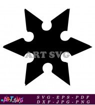 Seven Pointed Star Shape Weapon Silhouette Design SVG 1