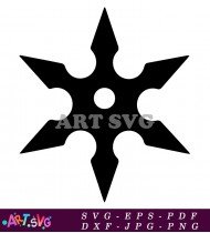 Star Shape Icon Silhouette Design Ninja Weapon SVG 1