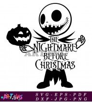 Nightmare Before Christmas Jack Pumpkin King SVG