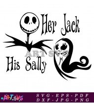 Nightmare Before Christmas Jack Sally Couple SVG 2