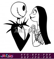 Jack Skellington And Sally Nightmare Before Christmas SVG