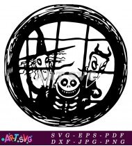 Jack And Sally The Nightmare Before Christmas Art SVG