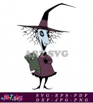 Halloween Witch Costume Vector Art Illustration Design SVG